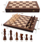 enhanced Wooden Chess Set with Protective Carry Bag - 15 Folding Chess Board & Chess Pieces - Classic Strategy Game for mature-themeds & Kids for Chess Lovers  Beginners