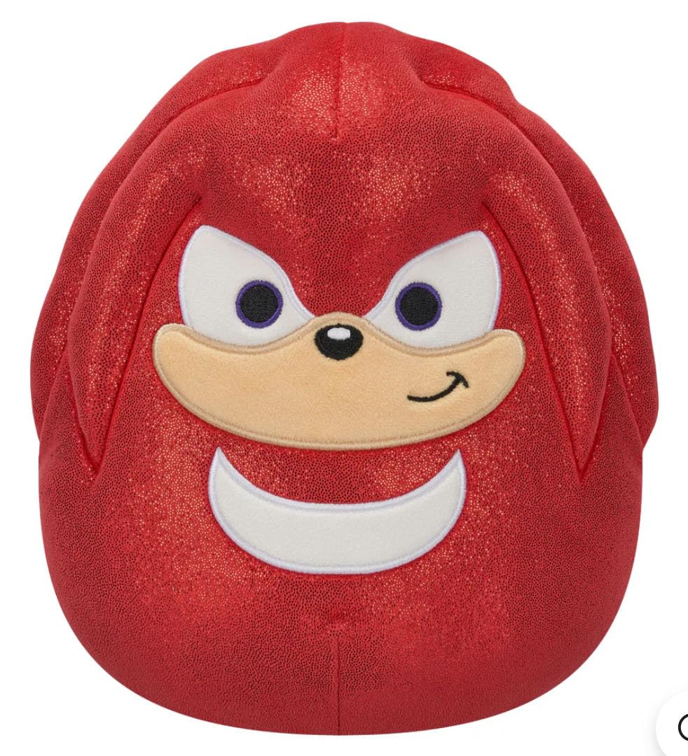 Squishmallows Sonic Plush Toy Set - 8-Inch Christmas 2024 Metallic Edition (Sonic, Knuckles, Tails, Shadow) - Soft Polyester