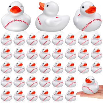 Deekin 50 Pcs Baseball Rubber Ducks 2 Inch Middle Ducks Bulk Baseball Theme Party Favors For Birthday Party Game Gifts