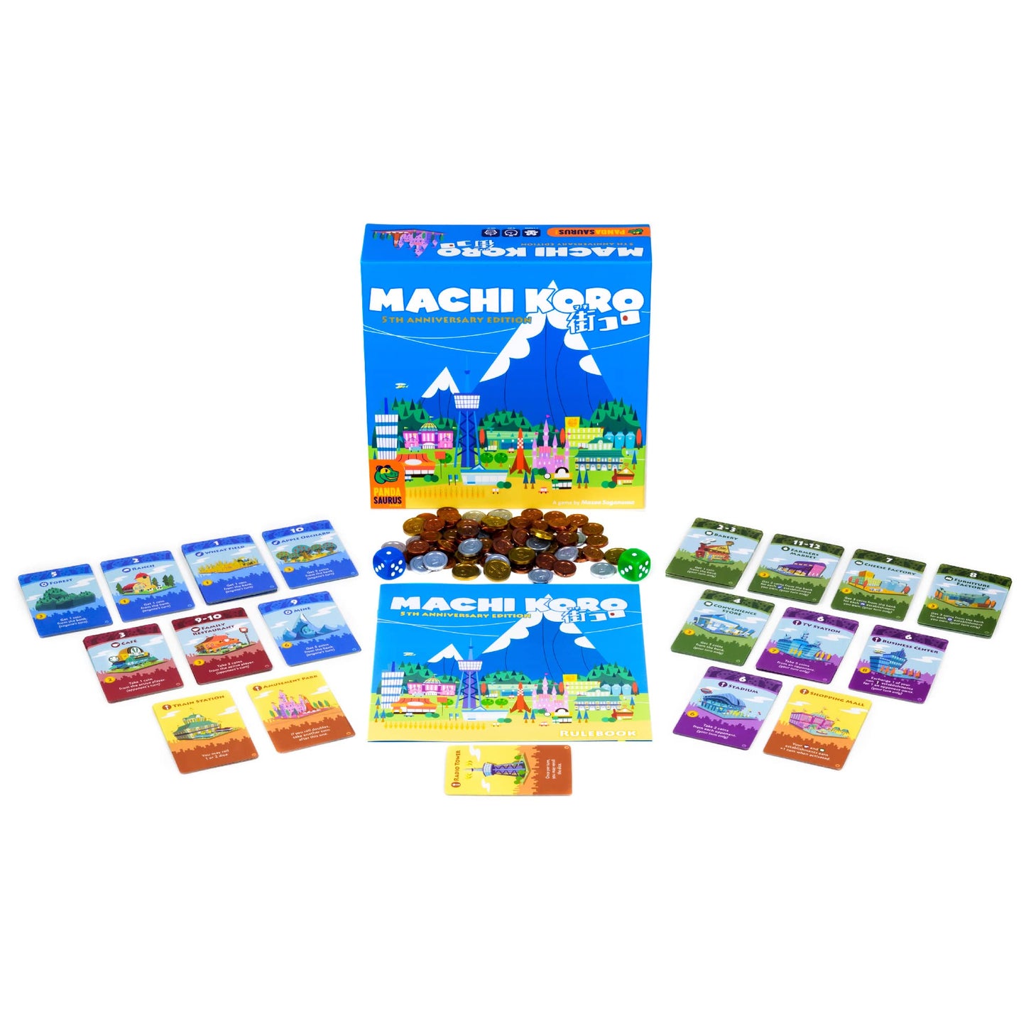 Machi Koro Board Game The Ultimate City-Building Game! Fast-Paced Dice Rolling Strategy Game For Kids And Adults, Ages 8+, 2-4 Players, 30 Minute Playtime, Made By Pandasaurus Games