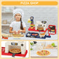 Deao Pretend Play Store Pizza Play Set For Kids, Realistic Pizza Pie Pretend Play Food,Slice And Serve Plastic Kitchen Cooking A