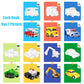 Sticker Paint Books For Kids Ages 4-8 Sticker Number Puzzle Vehicles Sticker Activity Book For Kids Ages 3 4 5 6 7 8 Birthday Party Favors Plane Car Travel Toys(Vehicles)