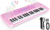 M SANMERSEN Kids Piano Keyboard, 37 Keys Music Keyboard Piano Toys with Microphone, Portable Dual Speaker Electronic Piano Keybo