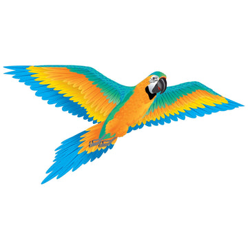 Windnsun Super Size 3D Blue Macaw Nylon Kite, 74 Inches Wide