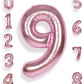 Aule 40 Inch Big Rose Gold 9 Balloon Number Large Foil Helium Number Balloons 0-9 Jumbo Giant Happy 9Th Birthday Party Decoratio