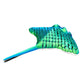 Manta Ray Fidget Toy, Multicolor 3D Printed Articulated, Sensory toy, 3d printed animals (Blue/Green)