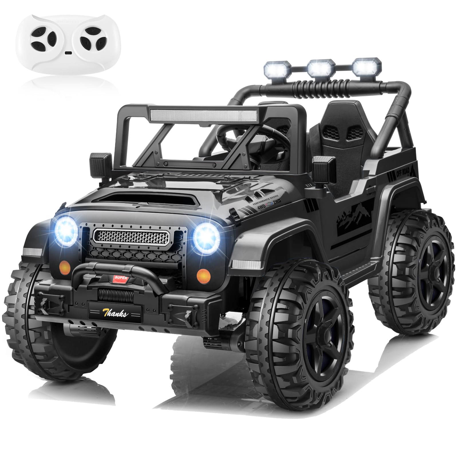 Hikole 24 Volt Ride On Toys For Big Kids, 2 Seater Ride On Cars With Remote Control, 4  200W Motors, Suspension, Led Lights, Wir