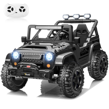Hikole 24 Volt Ride on Toys for Girls, 2 Seater Electric Ride on Car with Remote Control, 4x200W Engine, with Storage, Music, LE
