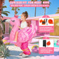 Kids Halloween Inflatable Costume, Ride On Flamingo Air Blow Up Funny Inflatable Suit, Halloween Costumes For Girl/Child 7-10 Yrs