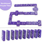 Vovotuzzi Dominos Set For Adults - Double 6 Dominos - Dominoes Set For Kids And Adults - 28 Marbleized Purple Jumbo Domino, Clas