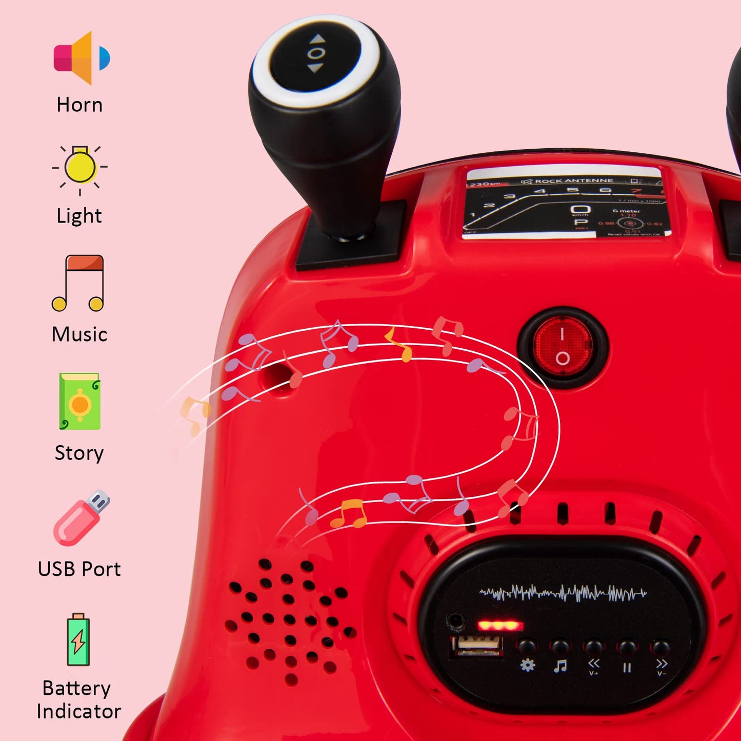 Honey Joy 12V Bumper Car For Toddlers 1-3, Baby Ride On Bumper Car W/Dual Joysticks, Flashing Led Light & 360 Degree Spin, Elect