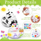50 Pcs 2 Inch White Blank Rubber Ducks In Bulk Valentines Day Gifts For Kids Ducks With Pens Of 24 Colors Float Squeak Funny Rubber Duck Bath Shower Toy Birthday Gift Activities Themed Party Favor