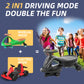 Xjd Electric Wiggle Car Ride On Toy, 2 In 1 Wiggle Car Rechargeable Battery With Anti-Rollover Colorful Light-Emitting Wheel For Toddler Ride On Toys 3 Years And Up (Black)