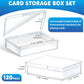 Vicenpal 120 Pcs Playing Card Box Trading Card Case Clear Card Deck Cases Card Storage Organizer Plastic Playing Card Case For B