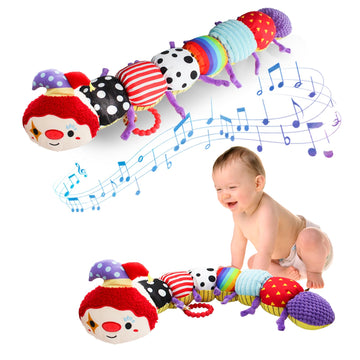 Baby Toy Plush Toy Musical Stuffed Animal Infant Soft Sensory Toys With Crinkle Rattles For Newborn 0-3-6-12 Months Birthday Gif