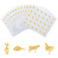 Olycraft 1200Pcs 4 Styles Gold Meal Stickers 1 Inch Food Choice Sticker Cow/Chicken/Fish/Carrot Wedding Meal Indicator Stickers
