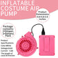 Wittocs Pink Costume Fan Mini Blower Fan For Dinosaur Halloween Inflatable Blow Up Costume(Upgraded Version)