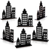 Geelin 6 Pcs Skyscraper Party Decorations Hero Party Decorations New York City Wood NYC Centerpieces City Skyline Building Decor