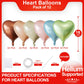 Retro Love Heart Shaped Balloons Pack Of 12,18 Inch Love Valentine Balloons Heart Romantic Balloons For Valentines Day Propose M