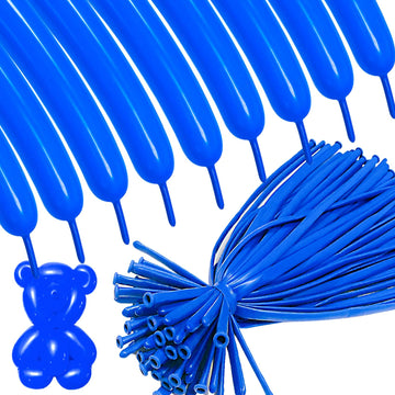 Blue 260 Long Balloons 100 Pack Dark Blue Modeling Long Magic Balloons Thickening Latex Twisting Diy Animal Balloon For Birthday