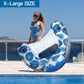 COOLCOOLDEE Pool Float with Canopy Cup Holder - XL Pool Chair Lounge Float with Adjustable Sun Shade Cover  Drink Holder Ergonomic Headrest Inflatable Pool Float for mature-themeds(Deep Blue)