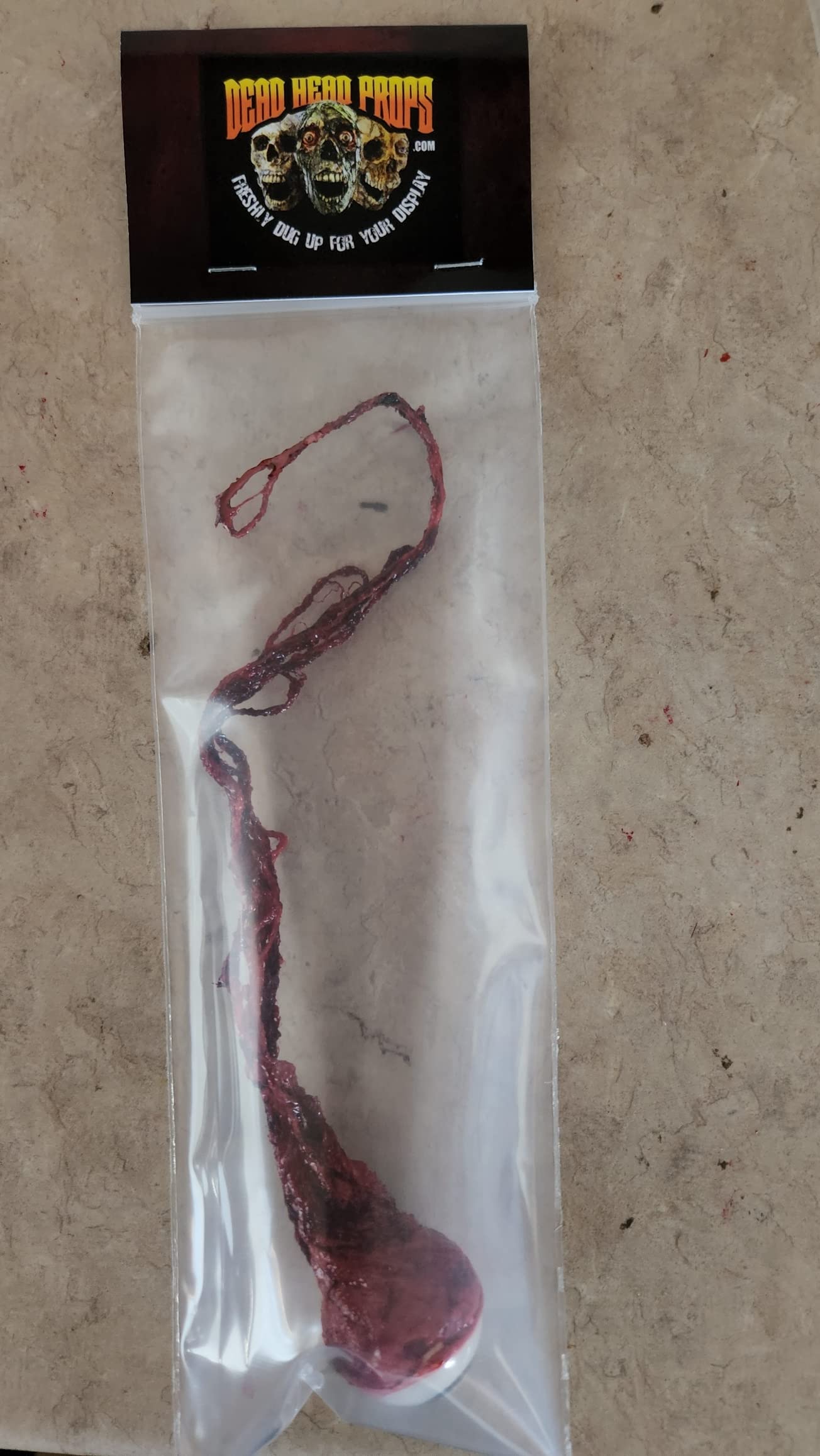 Dead Head Props enhanced Life Size Ripped Out Eyeball Movie Quality Prop Halloween Prop Horror Prop - Gray