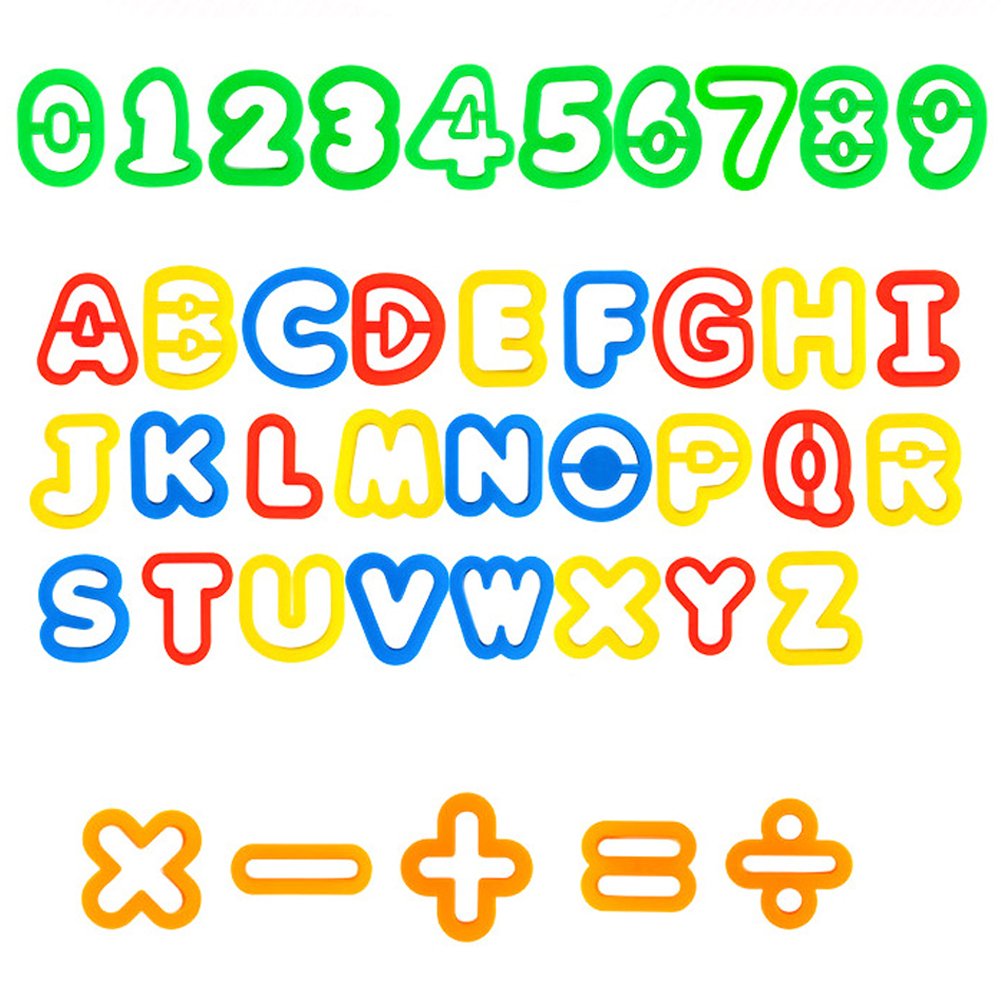 Rimobul Alphabet & Numbers Dough Cutter Kit,1.5'- 2',Set Of 41