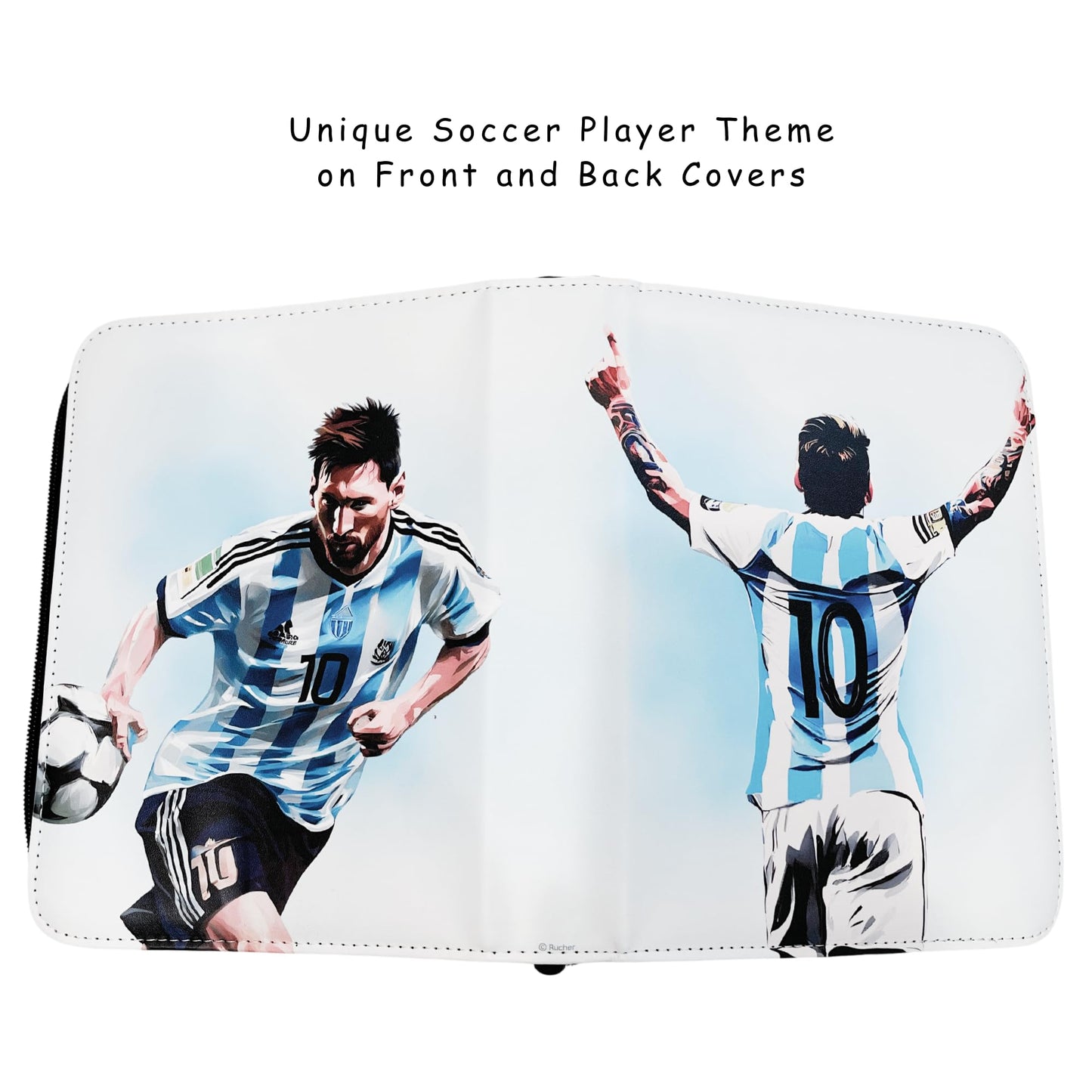 soccer card binder Soccer Card Binder, Trading Card Album with 55 Removable Sleeves Fit 440 Soccer Cards, Compatible with Topps Sports Card