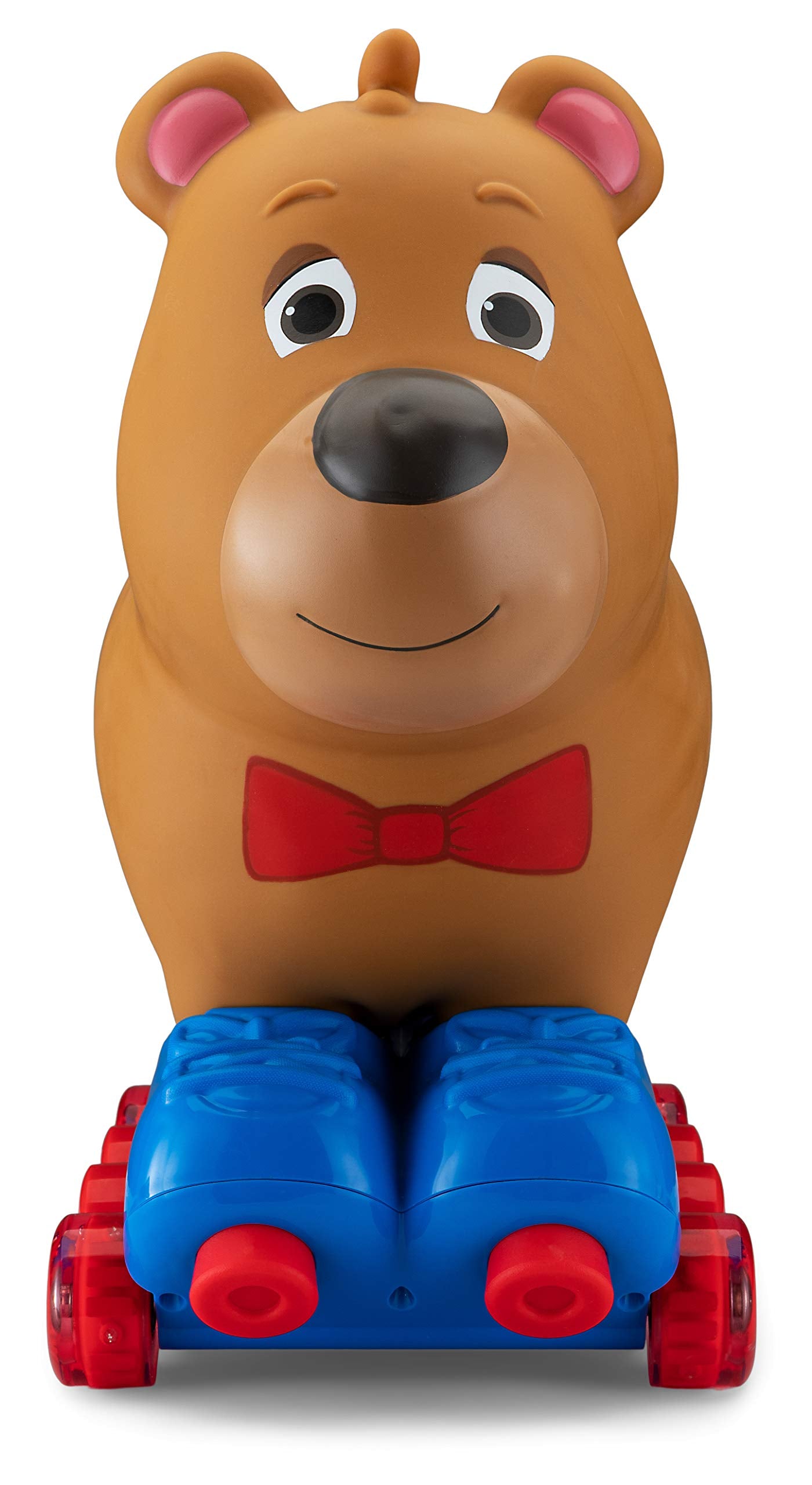 Kid Trax Silly Skaters Bear Toddler Foot to Floor Ride On Toy, Kids 1-3 Years Old, Soft and Inflatable, Single Rider, Light Up L