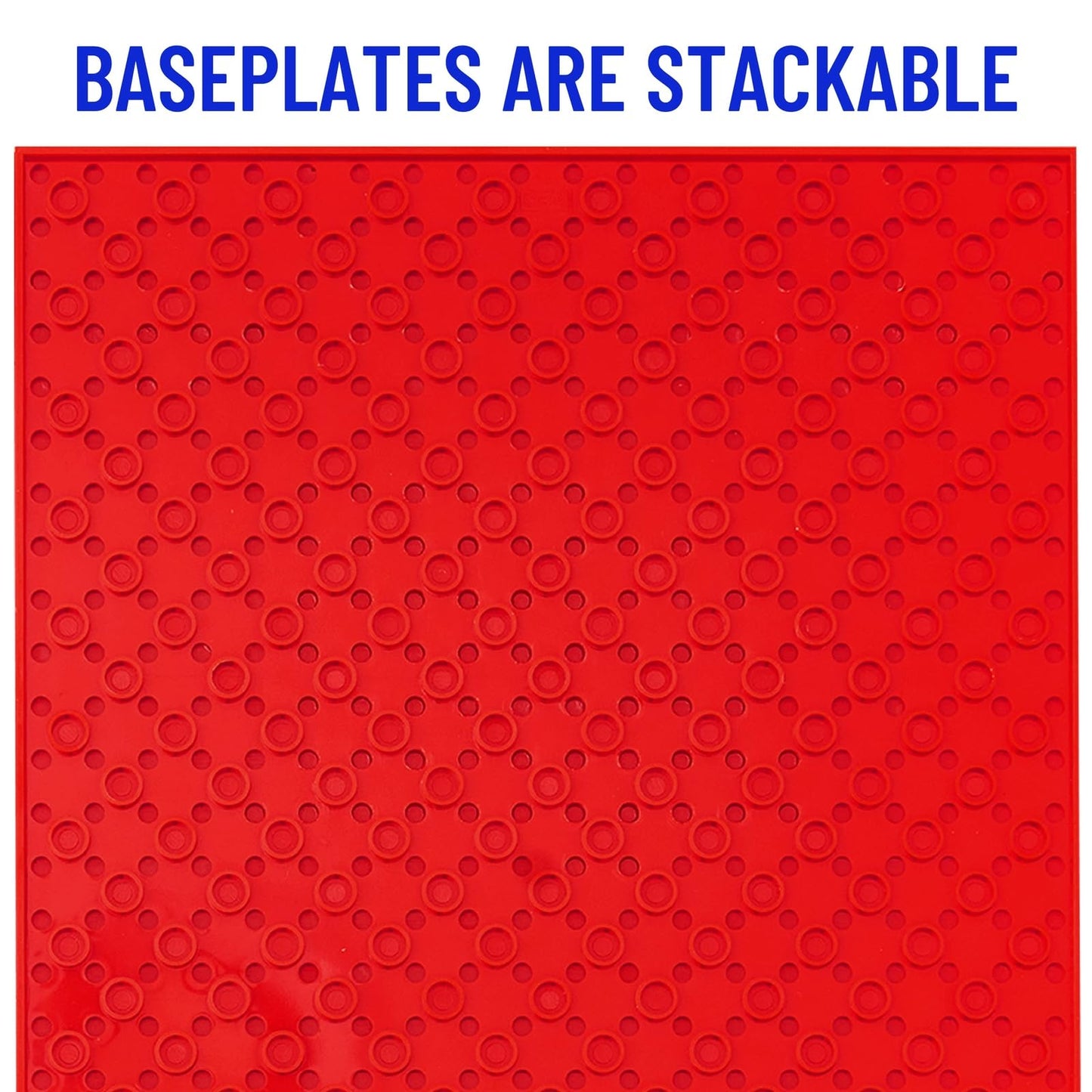 Strictly Briks 12 Pack Classic Stackable Baseplates 6x6, for Building Bricks, 20x20 Studs Plates Mats 100% Compatible with All M