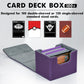 ZLCA Card Deck Box for Trading Cards  MTG Commander Deck Box Holds 120+ Single Sleeved  Leather Magnetic Card Storage Case Fits for TCG CCG Magic (Purple)