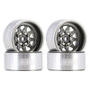 Injora 1.0 Beadlock Wheel Stamped Steel Beadlock Deep Dish 1.0  Wheels For 1/18 Trx4M Axial Ax24 Scx24 Gladiator Deadbolt Bronco