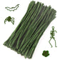 Caydo 100 Pieces Dark Green Pipe Cleaners Craft Supplies Flexible Chenille Stems for DIY Crafts Project and Decoration, 6 mm x 1