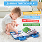 Jollybaby Quiet Book For Toddlers - Montessori Basic Skills Activity Toys - Preschool Learning Soft Travel Toy & Sensory Educational Busy Book For 1-3 Year Old Boys & Girls + Zipper Bag(Wathet)