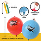 U.S. Toy Lot Of 12 Assorted Color Comic Book Super Hero Design Punch Balloons,blue, red, yellow, green