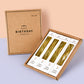 PHD CAKE Gold Spiral Metallic Birthday Candles, 24-Count, 7.1 inches, Perfect for Parties and Weddings
