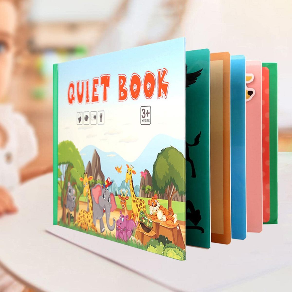 Merishopp Montessori Quiet Book Early Learning For Children Preschool Kids Animal| Baby Learning Toy | Infant Activity Toy | Sen