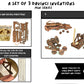 PATHFINDERS Leonardo Da Vinci  mini model kits catapult crossbow ard set of 3 Engineering kits Educational Toys for Kids Science kit for Kids Age 8-10 10-12 stem Projects Wood Building Kits