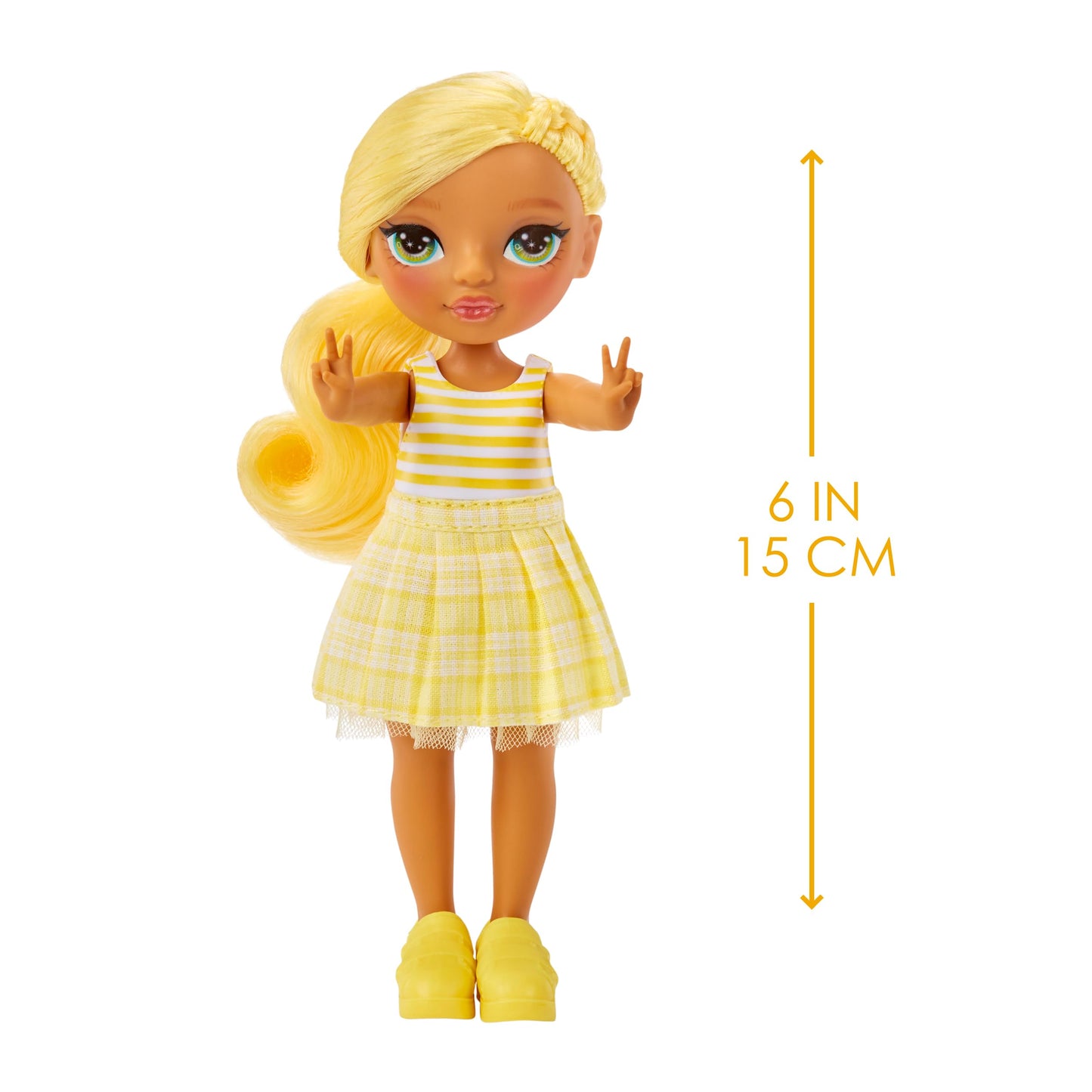 Rainbow High Littles - Daisy Madison, Yellow 5.5'' Posable Small Doll With Purse, Magical Pet Bear, Girls Toy Gift, Kids Ages 4-