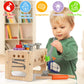 Vextronic Kids Tool Set, Wooden Toddler Tool Set with Tool Box/Bench, Montessori Toys for 1 2 3 4 5 6 Year Old, Play Toy Tools K