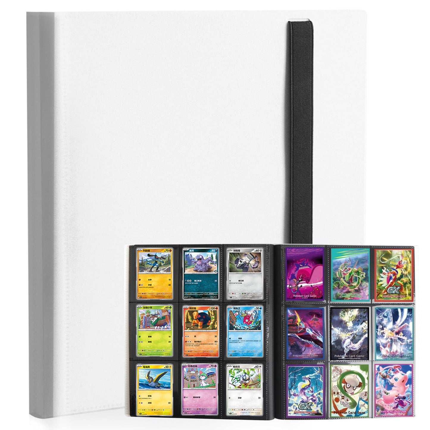 Card Binder  9 Pocket Trading Card Album Folder 20 Pages  360 Card Capacity Sports Card Binder  enhanced Card Binders Compatible with MTG  TCG  Baseball Cards (White)