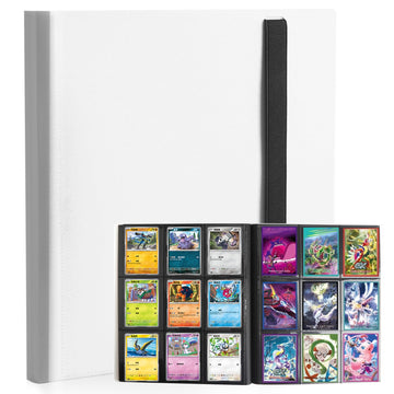 Card Binder  9 Pocket Trading Card Album Folder 20 Pages  360 Card Capacity Sports Card Binder  enhanced Card Binders Compatible with MTG  TCG  Baseball Cards (White)