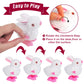 FOIMAS Easter Wind Up Toys,12 Pack Plush Bunny Chick Jumping Toy for Kids Easter Basket Stuffers Goodie Bag Filelr Party Favor S
