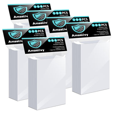 600 Counts Card Sleeves  Clear Baseball Card Sleeves  Sturdy Trading Cards Sleeves  Plastic Card Protector for Standard Cards Fit for MTG  Baseball Cards  Sports Cards  Game Cards