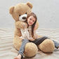 Maogolan Big Teddy Bear 55 Inches Giant Bear Stuffed Animals Large Plushies Life Size Teddy For Children Adults