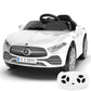 12V Kids Ride On Car With 2.4G Remote Control,Battery Powered Electric Car Ride On Vehicle Double Doors, 5 Point Safety Belt,Led Light (Sc-White)