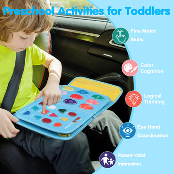 Busy Board Montessori Toys For 1 2 3 4 Year Old Boy Birthday Gift, Preschool Educational Activities Busy Book For Learning Fine