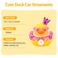 wonuu Rubber Duck Car Dashboard Decoration, Duck Car Ornament Cute Car Accessories with Mini Crown Dress Pearl Necklace Glasses,