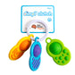 Roaqua 30 packs Bulk heart shape Mini Pop Fidget Key Chain