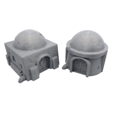 Endertoys Galactic Legion Desert Planet Huts, 3D Printed Tabletop Rpg Scenery And Wargame Terrain For 28Mm Miniatures